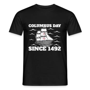 Christopher Columbus - Männer T-Shirt - Schwarz - Vorne - AI Model Male 178 light (178cm)