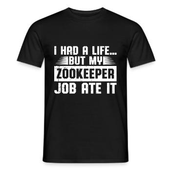 Zoowärter - Männer T-Shirt - Schwarz - Vorne - AI Model Male 178 light (178cm)