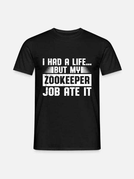 Zoowärter - Männer T-Shirt - Schwarz