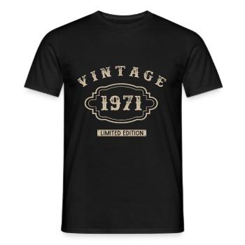 Vintage 1971 50 Jahre alt 50. Geburtstag - Männer T-Shirt - Schwarz - Vorne - AI Model Male 178 light (178cm)