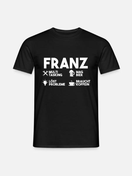 Franz - Männer T-Shirt - Schwarz