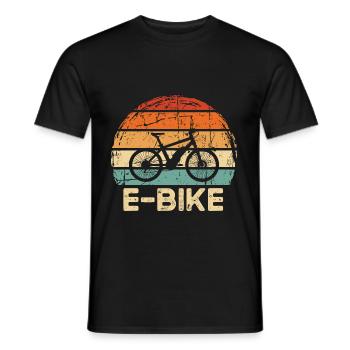E-bike - Men's T-Shirt - black - Front - AI Model Male 178 light (178cm)