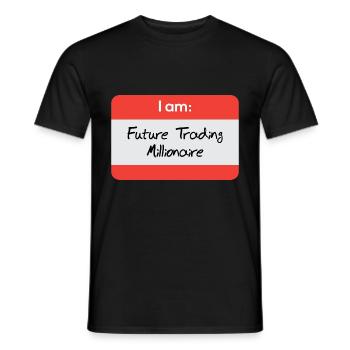 Future trading millionaire I Börse - Männer T-Shirt - Schwarz - Vorne - AI Model Male 178 light (178cm)