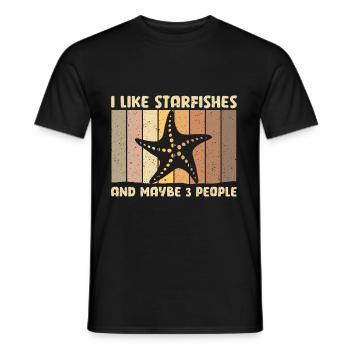 Seestern - Männer T-Shirt - Schwarz - Vorne - AI Model Male 178 light (178cm)