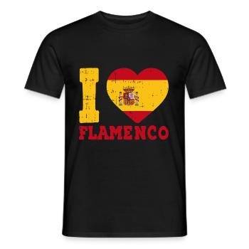 Flamenco - Männer T-Shirt - Schwarz - Vorne - AI Model Male 178 light (178cm)