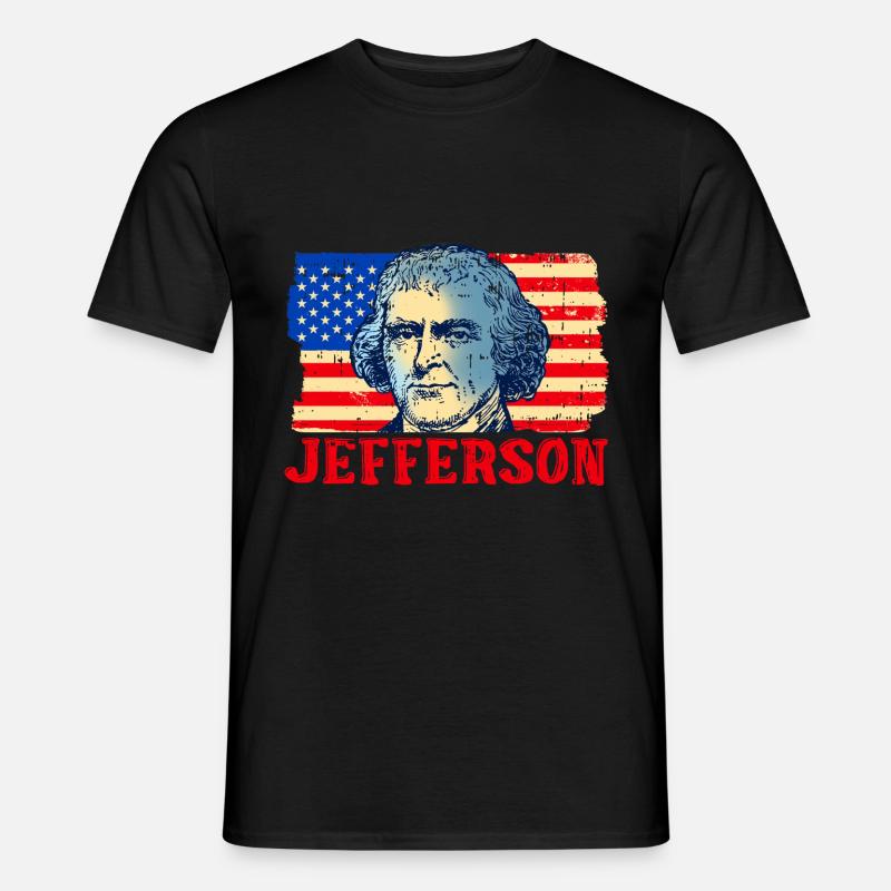 Thomas Jefferson - Männer T-Shirt - Schwarz