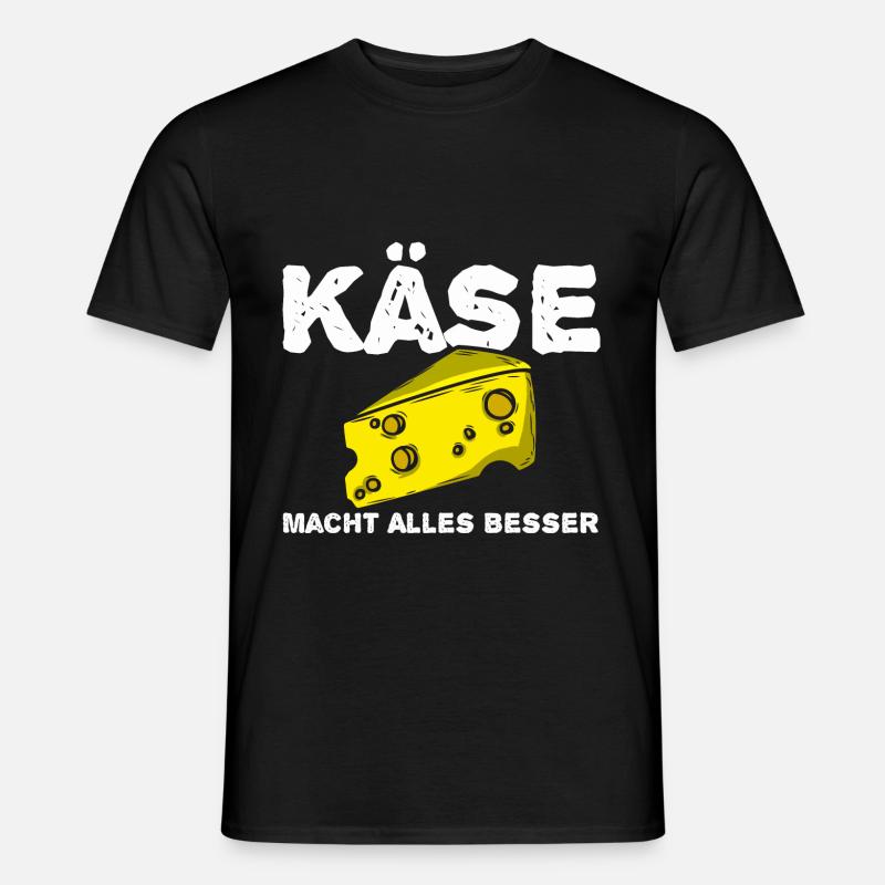 Käse - Männer T-Shirt - Schwarz