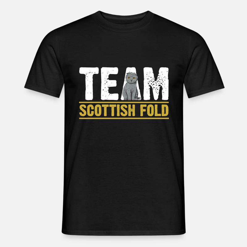 Scottish Fold Katze - Männer T-Shirt - Schwarz