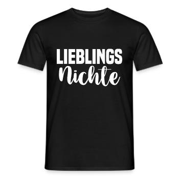 Nichte - Männer T-Shirt - Schwarz - Vorne - AI Model Male 178 light (178cm)