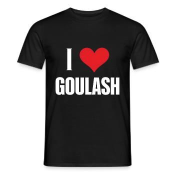 Gulasch - Männer T-Shirt - Schwarz - Vorne - AI Model Male 178 light (178cm)