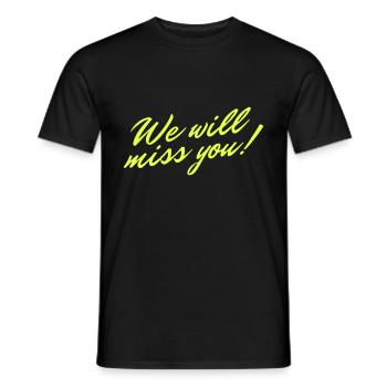 Nous nous manquons de la tristesse Au revoir - T-shirt homme - noir - Devant - AI Model Male 178 light (178cm)