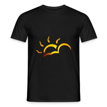 Sun - Men's T-Shirt - black - Front - AI Model Male 178 light (178cm)