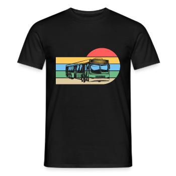 Bus driver bus - Men's T-Shirt - black - Front - AI Model Male 178 light (178cm)