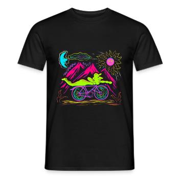 Journée vélo 1943 LSD Acid Hofmann Trip Halluzinoge - T-shirt homme - noir - Devant - AI Model Male 178 light (178cm)
