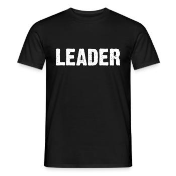 Leader - Männer T-Shirt - Schwarz - Vorne - AI Model Male 178 light (178cm)