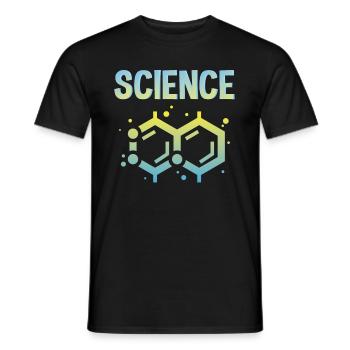 Science physics chemistry gift - Men's T-Shirt - black - Front - AI Model Male 178 light (178cm)