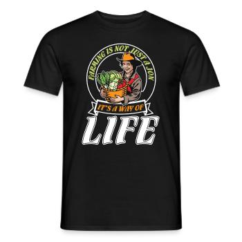 Cadeau de cour de fermier de vache fermier - T-shirt homme - noir - Devant - AI Model Male 178 light (178cm)