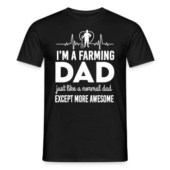Vater Landwirt Bauer Bauernhof Traktor Geschenk - Männer T-Shirt - Schwarz - Vorne - AI Model Male 178 light (178cm)