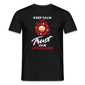 Lifeguard Lifeguard Outdoor Swimming Pool Indoor Swimming Pool - Men's T-Shirt - black - Front - AI Model Male 178 light (178cm)