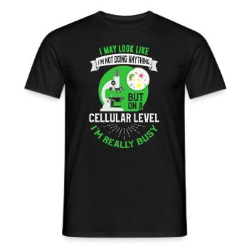 Tableau périodique des sciences du laboratoire de chimie chimiste - T-shirt homme - noir - Devant - AI Model Male 178 light (178cm)