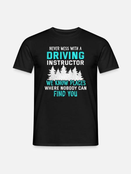 Fahrlehrer Fahrschule Auto Führerschein Verkehr - Mænd T-shirt - sort