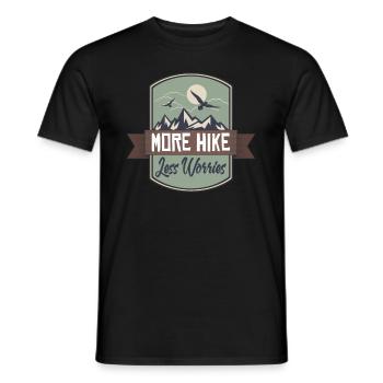 Randonnées montagnes Nature alpinisme Alpinisme forêt - T-shirt homme - noir - Devant - AI Model Male 178 light (178cm)