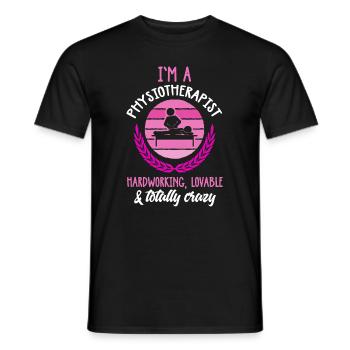 Physiotherapist Physiotherapy Physio Massage - Men's T-Shirt - black - Front - AI Model Male 178 light (178cm)