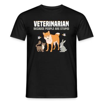 Tierarzt Haustier Veterinär Tiermedizin - Männer T-Shirt - Schwarz - Vorne - AI Model Male 178 light (178cm)