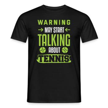 Tennis tennis tennis court de tennis - T-shirt homme - noir - Devant - AI Model Male 178 light (178cm)
