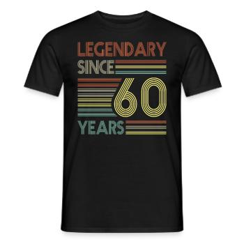 60 birthday legendary for 60 years - Men's T-Shirt - black - Front - AI Model Male 178 light (178cm)