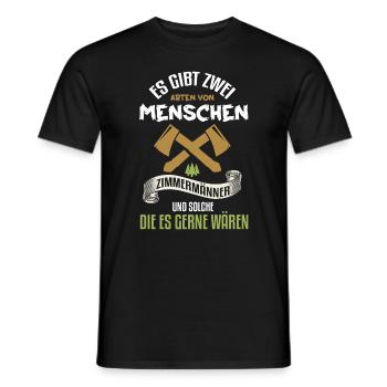 Zimmerer Zimmermann Zimmerei Schreiner Handwerker - Männer T-Shirt - Schwarz - Vorne - AI Model Male 178 light (178cm)