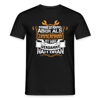 Zimmerer Zimmermann Zimmerei Schreiner Handwerker - Männer T-Shirt - Schwarz - Vorne - AI Model Male 178 light (178cm)