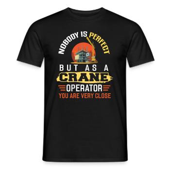 Kranfahrer Kran Kranführer Baustelle Arbeit - Männer T-Shirt - Schwarz - Vorne - AI Model Male 178 light (178cm)