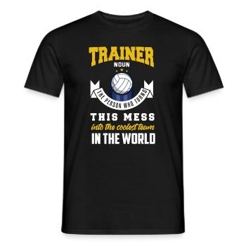 Volleyball Trainer Volleyballer Mannschaft Ball - Männer T-Shirt - Schwarz - Vorne - AI Model Male 178 light (178cm)