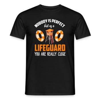 Sauveteur, sauveteur, bouée de sauvetage - T-shirt homme - noir - Devant - AI Model Male 178 light (178cm)