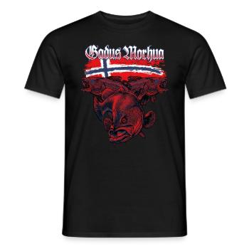 GADUS MORHUA - Cod - Norway - Men's T-Shirt - black - Front - AI Model Male 178 light (178cm)