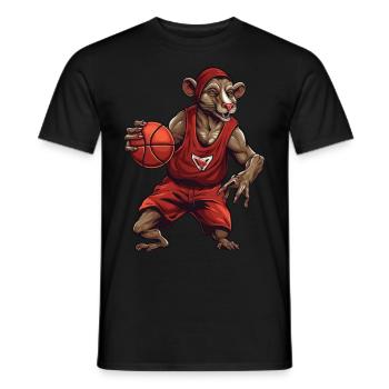 Ratten Basketballer - Männer T-Shirt - Schwarz - Vorne - AI Model Male 178 light (178cm)