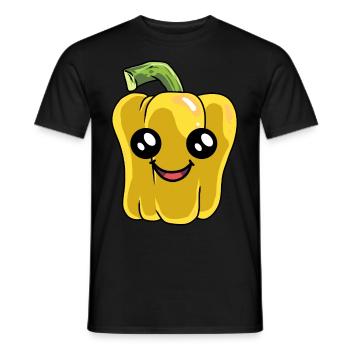 Peppers, Vegetables, Cuisine, Vegetarian, Cooking, Hobby Chef - Men's T-Shirt - black - Front - AI Model Male 178 light (178cm)