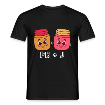 Erdnussbutter Peanut Butter Marmelade Geschenk - Männer T-Shirt - Schwarz - Vorne - AI Model Male 178 light (178cm)