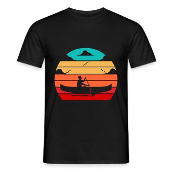 Kanufahren - Männer T-Shirt - Schwarz - Vorne - AI Model Male 178 light (178cm)