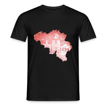 Belgium Europe Gift Idea - Men's T-Shirt - black - Front - AI Model Male 178 light (178cm)