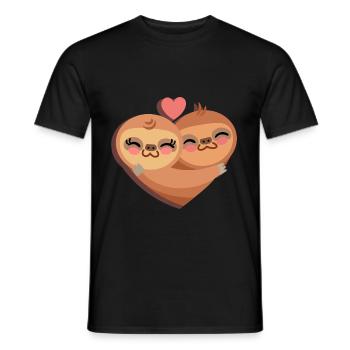 sloth - Men's T-Shirt - black - Front - AI Model Male 178 light (178cm)