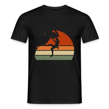 Alpinisme Montagne Vintage Bouldern - T-shirt homme - noir - Devant - AI Model Male 178 light (178cm)