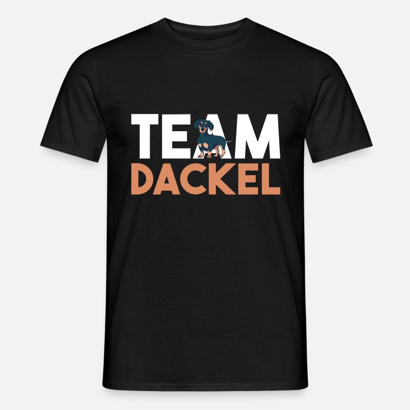 Hund Dackel - Männer T-Shirt - Schwarz