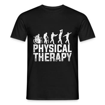 Physiothérapie d'évolution - T-shirt homme - noir - Devant - AI Model Male 178 light (178cm)