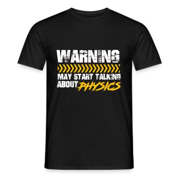 Physicist physical science - Men's T-Shirt - black - Front - AI Model Male 178 light (178cm)