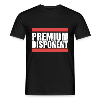 Disponent - Männer T-Shirt - Schwarz - Vorne - AI Model Male 178 light (178cm)