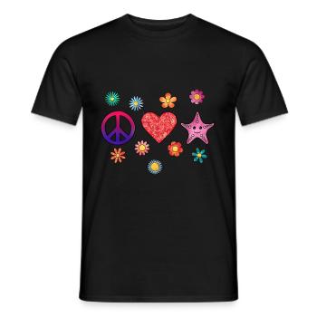 Seestern - Männer T-Shirt - Schwarz - Vorne - AI Model Male 178 light (178cm)