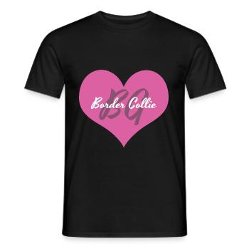 Border Collie - Men's T-Shirt - black - Front - AI Model Male 178 light (178cm)