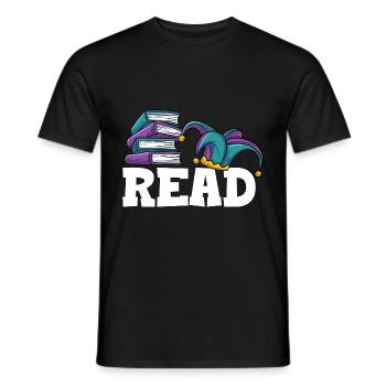 Lesen - Männer T-Shirt - Schwarz - Vorne - AI Model Male 178 light (178cm)